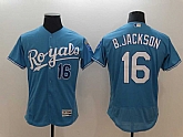 Royals 16 Bo Jackson Light Blue Flexbase Stitched Baseball Jerseys,baseball caps,new era cap wholesale,wholesale hats